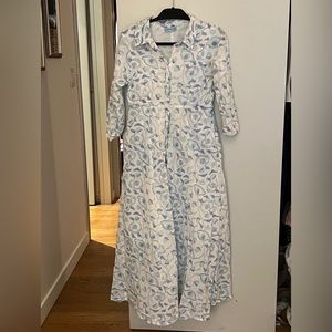 Julia amory classic block print Shirtdress blue lapis size s